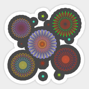 Fireworks. Sticker